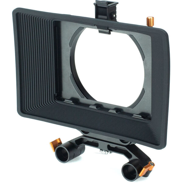 Bright Tangerine Misfit Atom Clamp-On Matte Box with Anti Reflective Tilt Bracket and 15mm LWS / 19mm Studio Rod Clamps