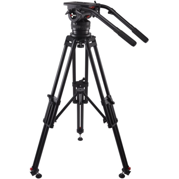 Camgear V60S AL/MS Fluid Head & Aluminum Tripod with Mid-Level Spreader System (Flat Base) view 3