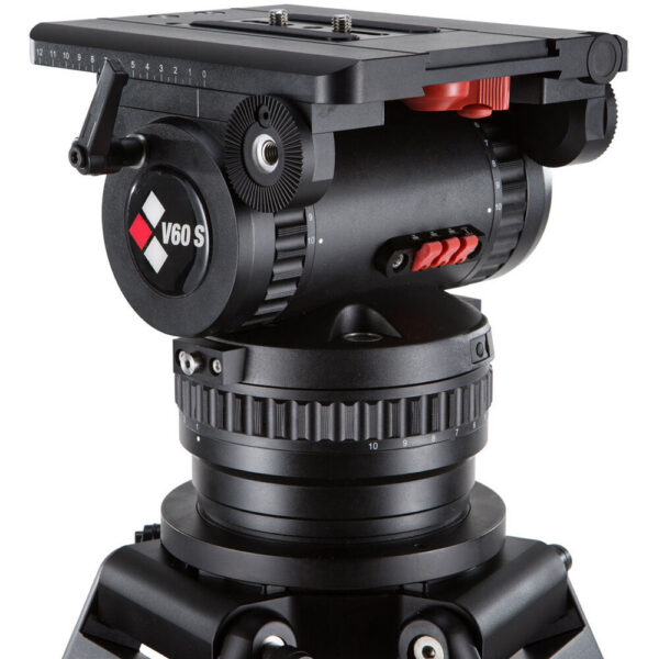 Camgear V60S AL/MS Fluid Head & Aluminum Tripod with Mid-Level Spreader System (Flat Base) view 4