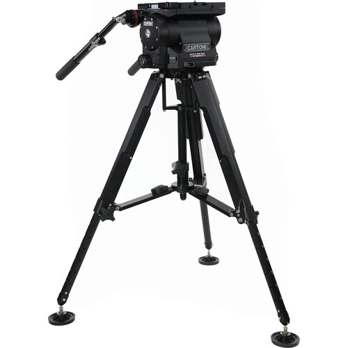 Cartoni Magnum HP Head FB, 2 Telescopic Pan Bars, Dovetail Plate & Sport 200 Heavy-Duty Tripod Legs view 6