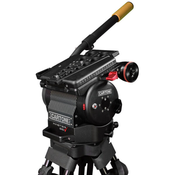 Cartoni Master 65 Head with Dovetail Plate and Two Telescopic Pan Handles view 2