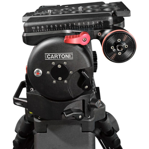 Cartoni Master 65 Head with Dovetail Plate and Two Telescopic Pan Handles view 3
