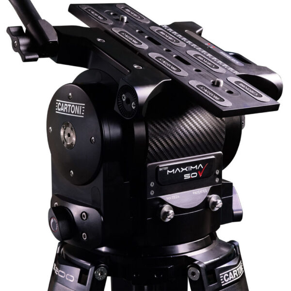 Cartoni Maxima 5.0 System with 1-Stage Aluminum Tripod, Mid Spreader, Feet & Pan Bars view 3