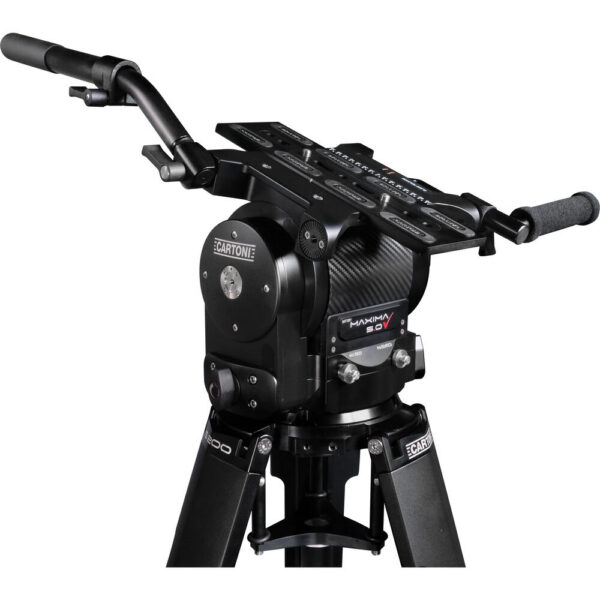 Cartoni Maxima 5.0 System with 1-Stage Aluminum Tripod, Mid Spreader, Feet & Pan Bars view 5