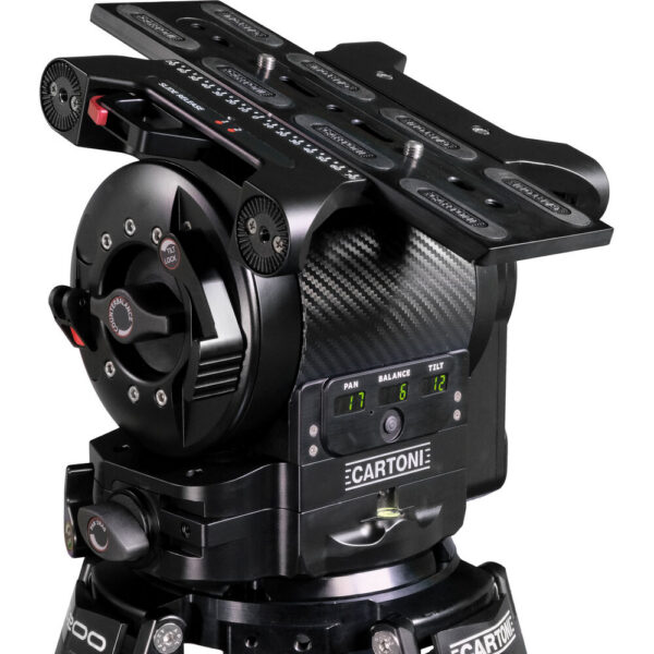 Cartoni Maxima 5.0 System with 1-Stage Aluminum Tripod, Mid Spreader, Feet & Pan Bars view 6