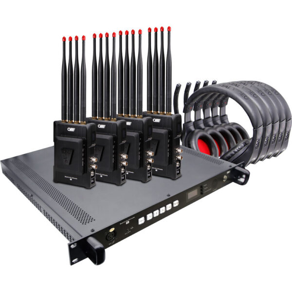 Crystal Video Technology Beam Link Ultimate 4-Ch Wireless Transmission System with Rackmount Receiver & Intercom (2625')