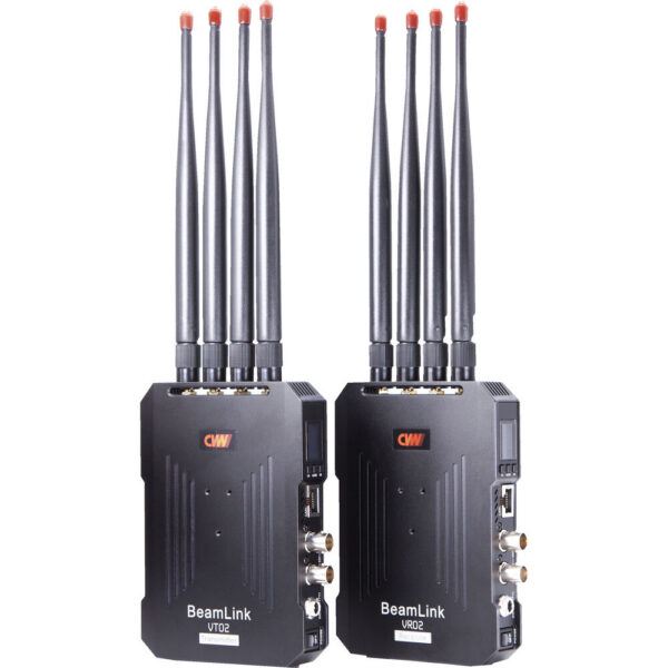 Crystal Video Technology Beam Link VT02+VR02 1-Channel Full HD SDI/HDMI Wireless Transmission System (2625')