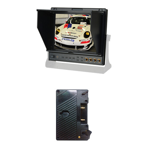 Delvcam 9.7" 3G-SDI/HDMI Monitor Kit with Gold Mount Battery Plate view 3