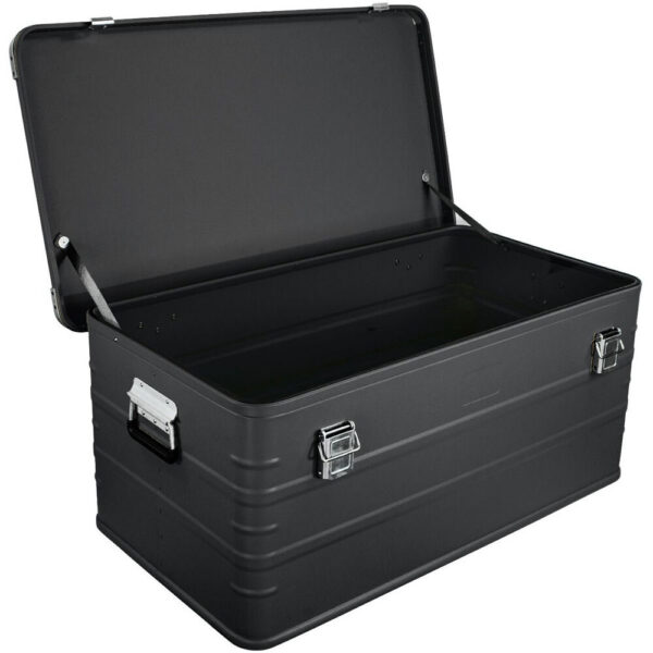 Eylar 2-Piece Large Crossover Aluminum Storage Trunk & Chest Set (Black)