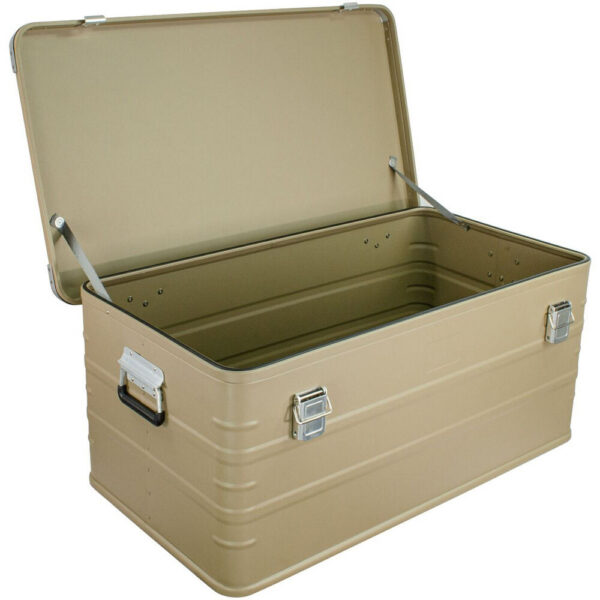 Eylar 2-Piece Large Crossover Aluminum Storage Trunk & Chest Set (Tan)