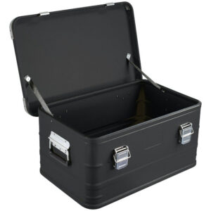 Eylar 4-Piece Large Crossover Aluminum Storage Trunk & Chest Set (Black)