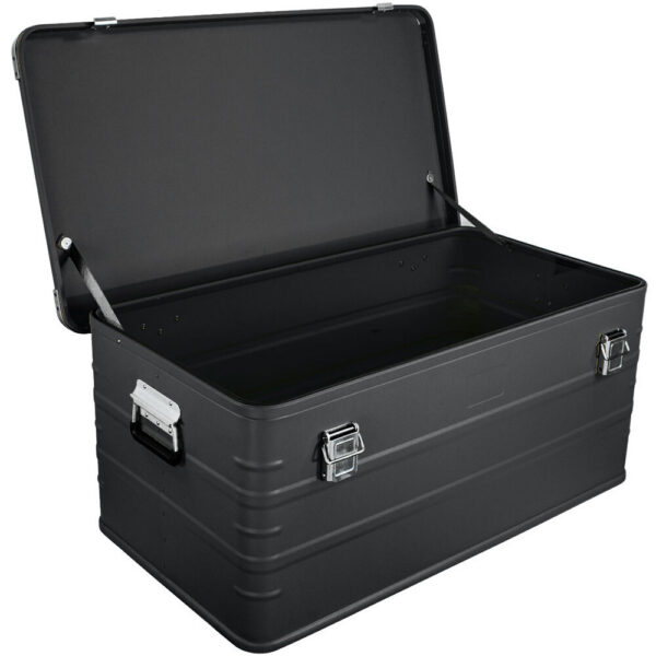 Eylar 4-Piece Large Crossover Aluminum Storage Trunk & Chest Set (Black) view 5