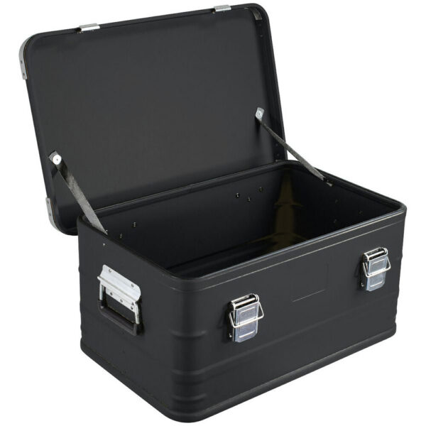 Eylar 4-Piece Large Crossover Aluminum Storage Trunk & Chest Set (Black)