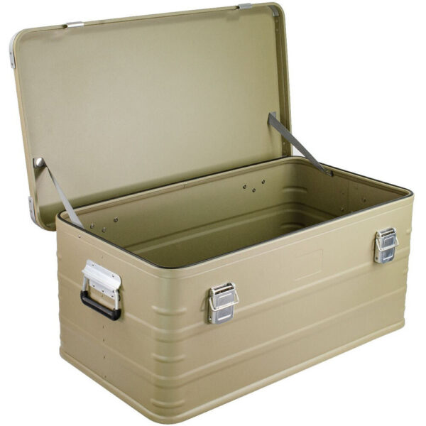 Eylar 4-Piece Large Crossover Aluminum Storage Trunk & Chest Set (Tan) view 2