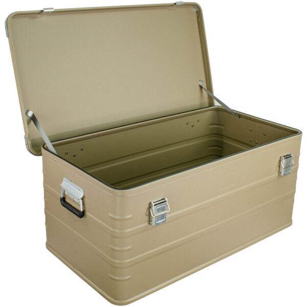 Eylar 4-Piece Large Crossover Aluminum Storage Trunk & Chest Set (Tan) view 5