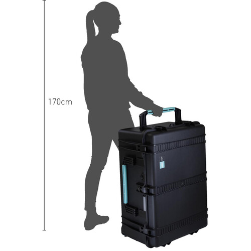 HPRC 2780WSFD Hard Case with Soft Deck and Dividers (Black with Blue Handle) view 3