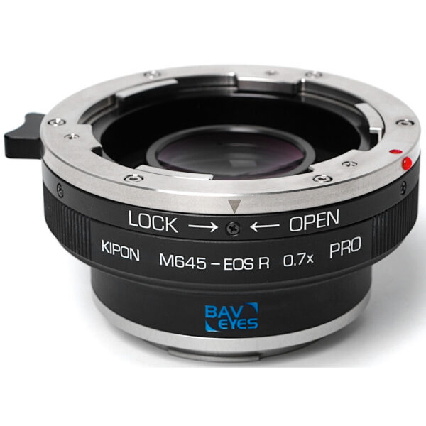 KIPON Baveyes 0.7x Pro Lock Adapter for Mamiya 645-Mount Lens to Canon RF-Mount Camera