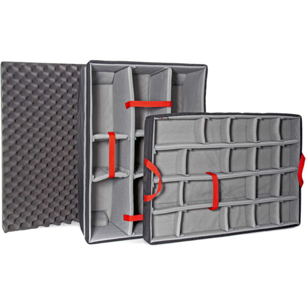 Nanuk 975T Hard Case with Padded Divider Insert and Lid Organizer (Black, 186L) view 7
