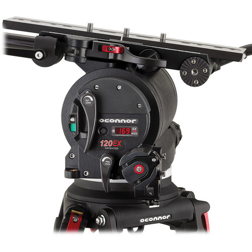 OConnor 120EX Fluid Head & Cine HD Mitchell Top Tripod with Ground Spreader view 3