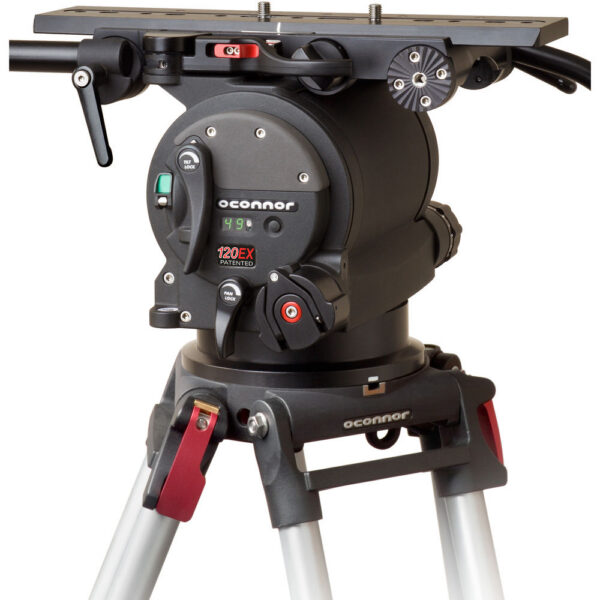 OConnor 120EX Fluid Head & Cine HD Mitchell Top Tripod with Ground Spreader view 5