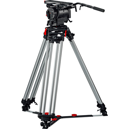 OConnor 2575E Head & Mitchell Cine Tripod System with Floor Spreader view 3