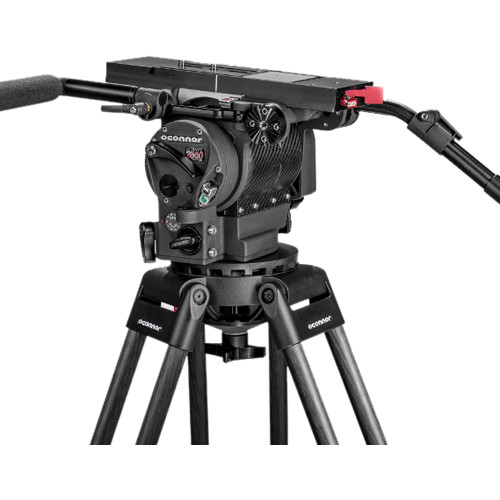 OConnor Ultimate 2560 Fluid Head & 60L Mitchell Top Plate Tripod with Mid-Level Spreader view 4