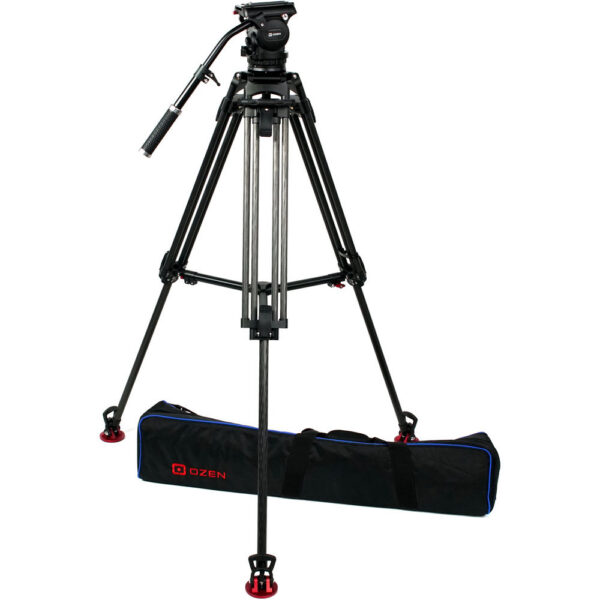 OZEN 100CF2 100mm Carbon Fiber Tripod & Agile 12S Fluid Head System (S-Loc) view 3