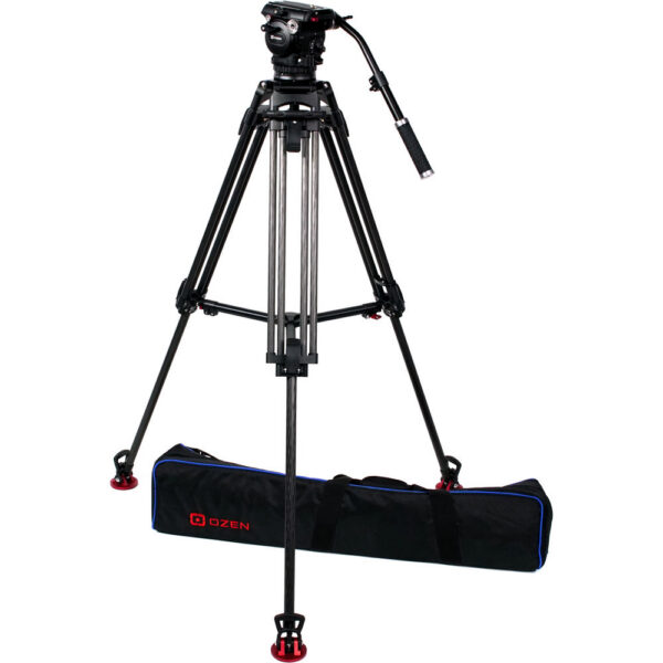 OZEN 100CF2 100mm Carbon Fiber Tripod & Agile 12S Fluid Head System (S-Loc)