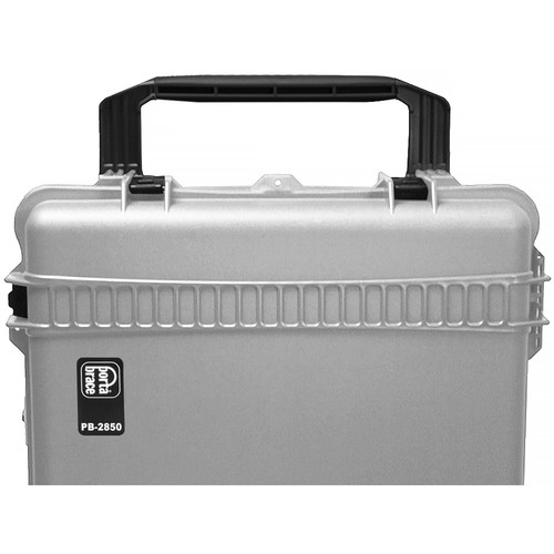 Porta Brace PB-2850 Extra-Large Trunk-Style Hard Case with Off-Road Wheels (Silver Platinum) view 5