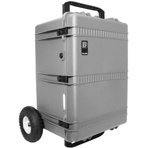 Porta Brace Trunk-Style Hard Case with Off-Road Wheels with Foam (Platinum) view 2