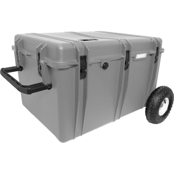 Porta Brace Trunk-Style Hard Case with Off-Road Wheels with Foam (Platinum) view 3