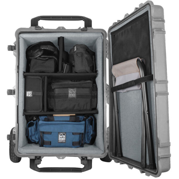 Porta Brace Wheeled Hard Case Mobile Audio Workstation (Platinum) view 3