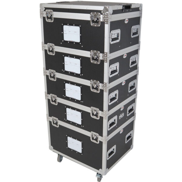 ProX Truck Pax 5-Tier Wheeled Utility Flight Case with Dividers (2-Pack)
