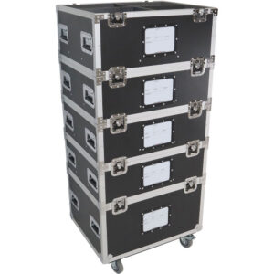 ProX Truck Pax 5-Tier Wheeled Utility Flight Case with Dividers (2-Pack)