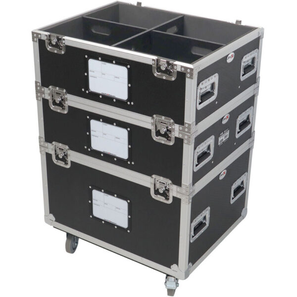 ProX Truck Pax 5-Tier Wheeled Utility Flight Case with Dividers (4-Pack) view 5