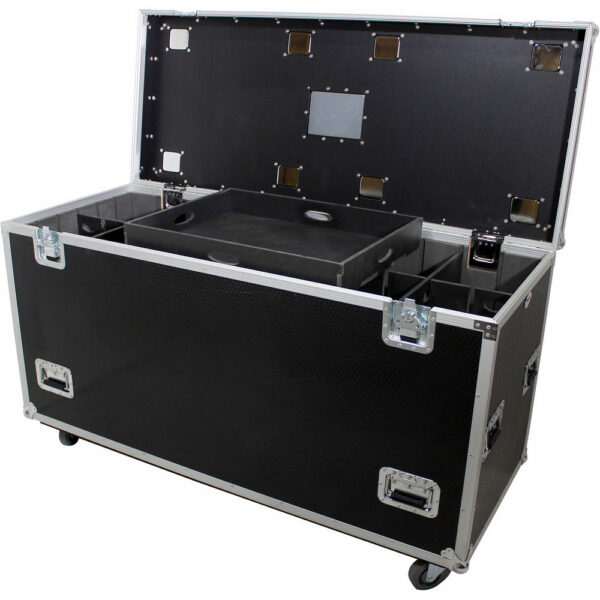 ProX Truck PaX Heavy-Duty Truck Pack Utility Flight Case with Divider & Tray (Black, 4-Pack)