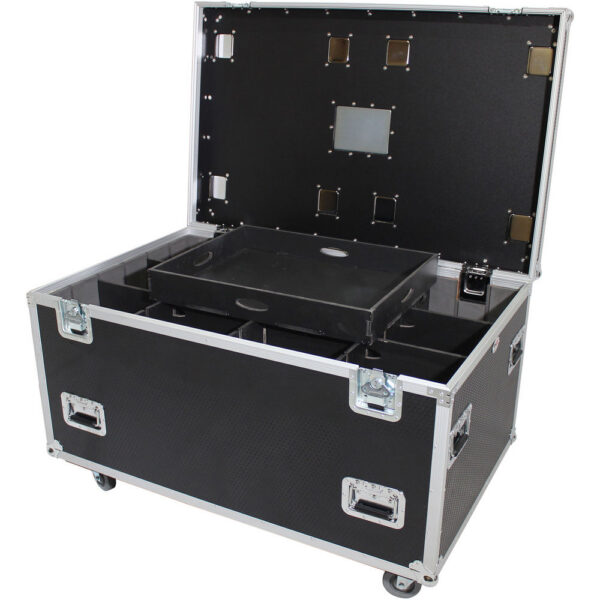 ProX Truck PaX Heavy-Duty Truck Pack Utility Flight Case with Divider & Tray (Black, 4-Pack)