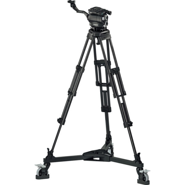 Vinten 3880-3 Two-Stage Aluminum Pozi-Loc EFP Tripod with Versine 360 Fluid Head & Dolly view 6