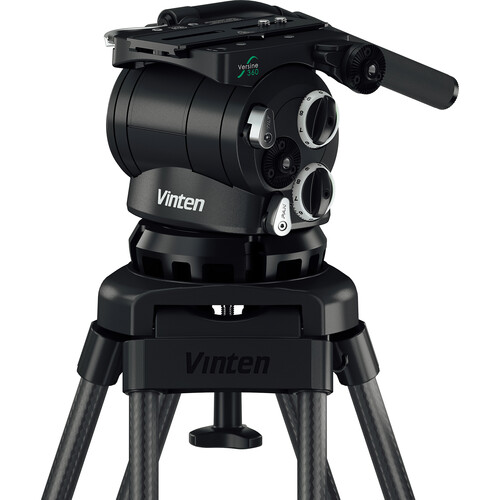 Vinten 3880-3 Two-Stage Aluminum Pozi-Loc EFP Tripod with Versine 360 Fluid Head & Mid-Level Spreader view 5