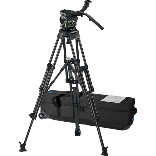 Vinten 3880-3 Two-Stage Aluminum Pozi-Loc EFP Tripod with Versine 360 Fluid Head & Mid-Level Spreader view 6